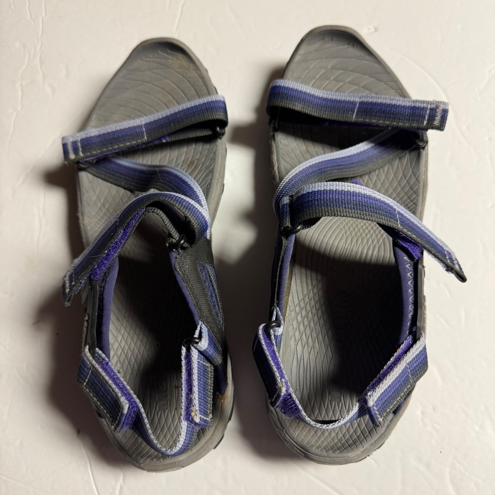 Merrell Vibram Sandals Sporty Hiking Strappy Purple Gray Women's